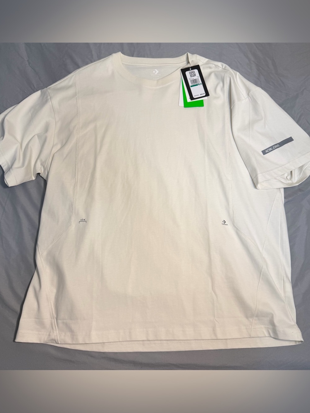 NWT A-COLD-WALL x Converse Cream White Oversized Crew Neck Tee Shirt Unisex L